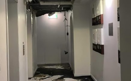 Flooding in Tower 1 at Southport Central Residential