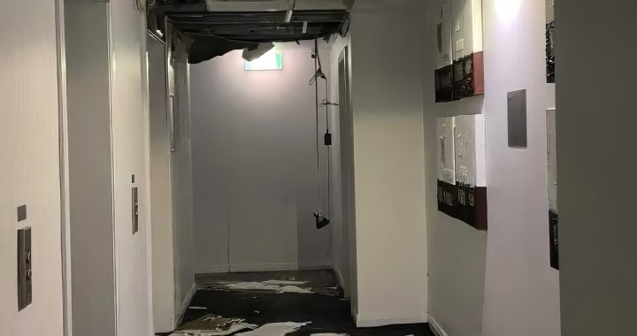 Flooding in Tower 1 at Southport Central Residential