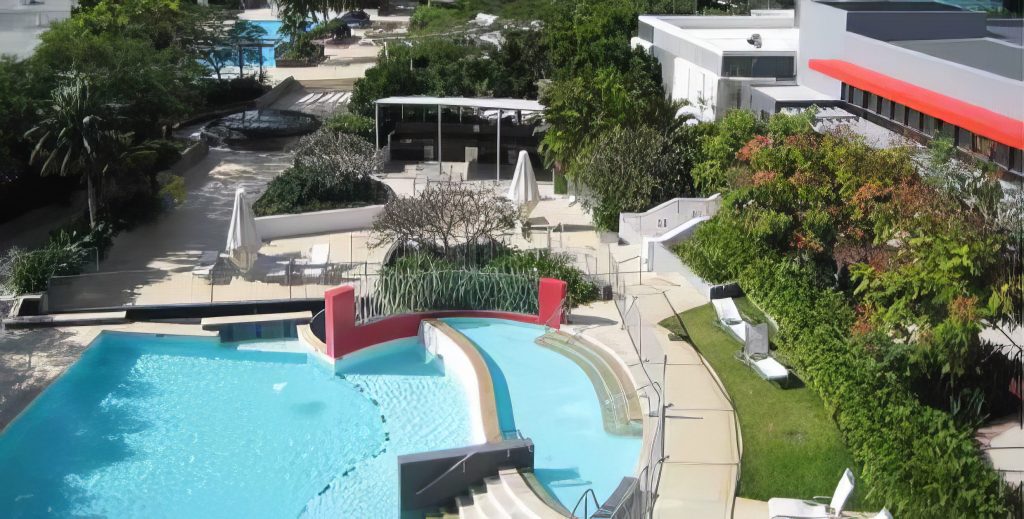 The original shady garden area before the pool deck.